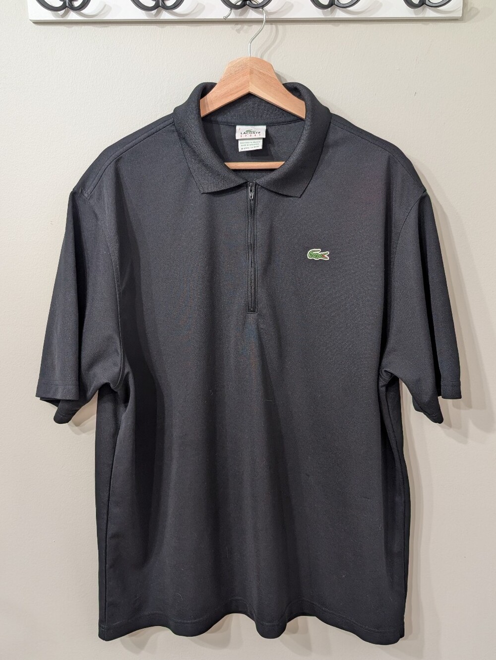 Lacoste Sport Men's Black Polo Shirt Size 2XL